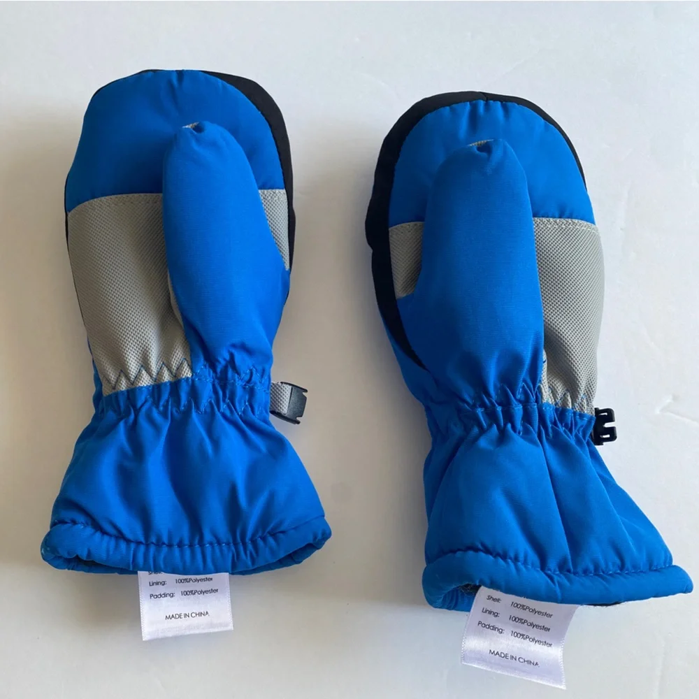 XTACER Kid’s Blue Ski, Snow Mittens Size XXS (2-4‎ Years Old)